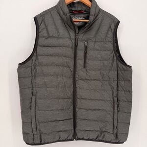 Hawke & Co Sport Mens Charcoal Gray Down Puffer Vest Performance Large NWOT
